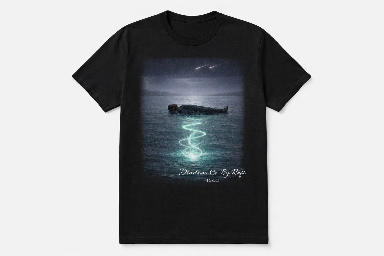 Diadem Co By Rafi (meditative state shirt)AS Colour 5001, in dark blue and black