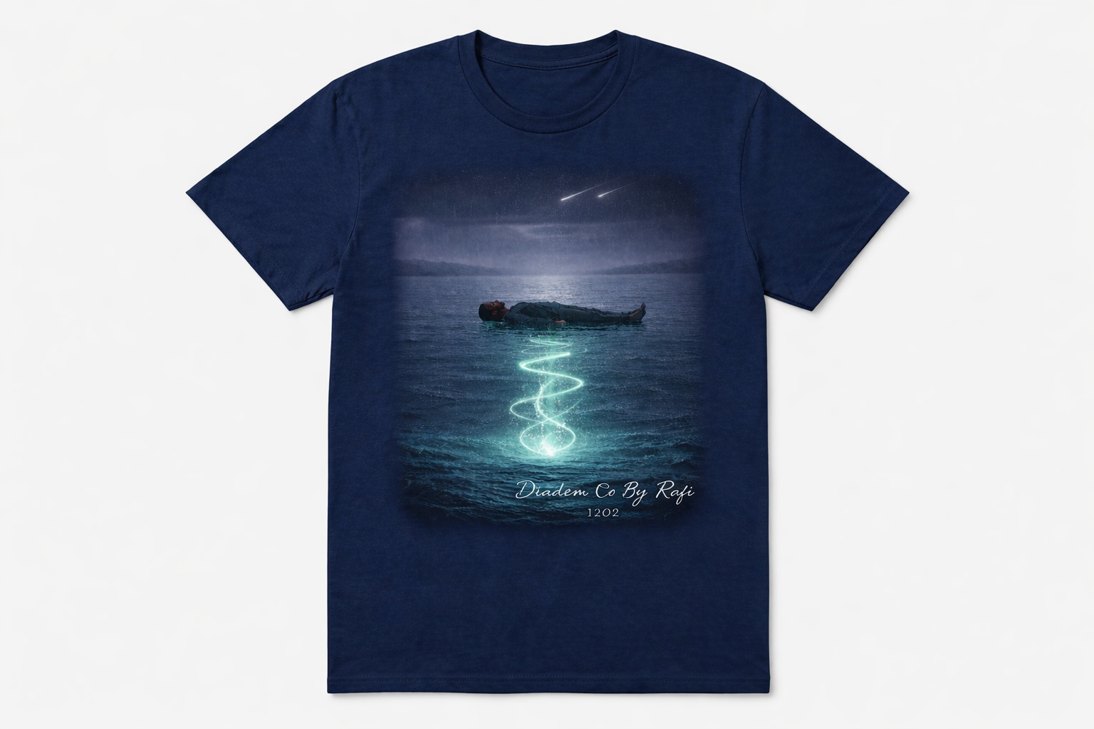 Diadem Co By Rafi (meditative state shirt)AS Colour 5001, in dark blue and black