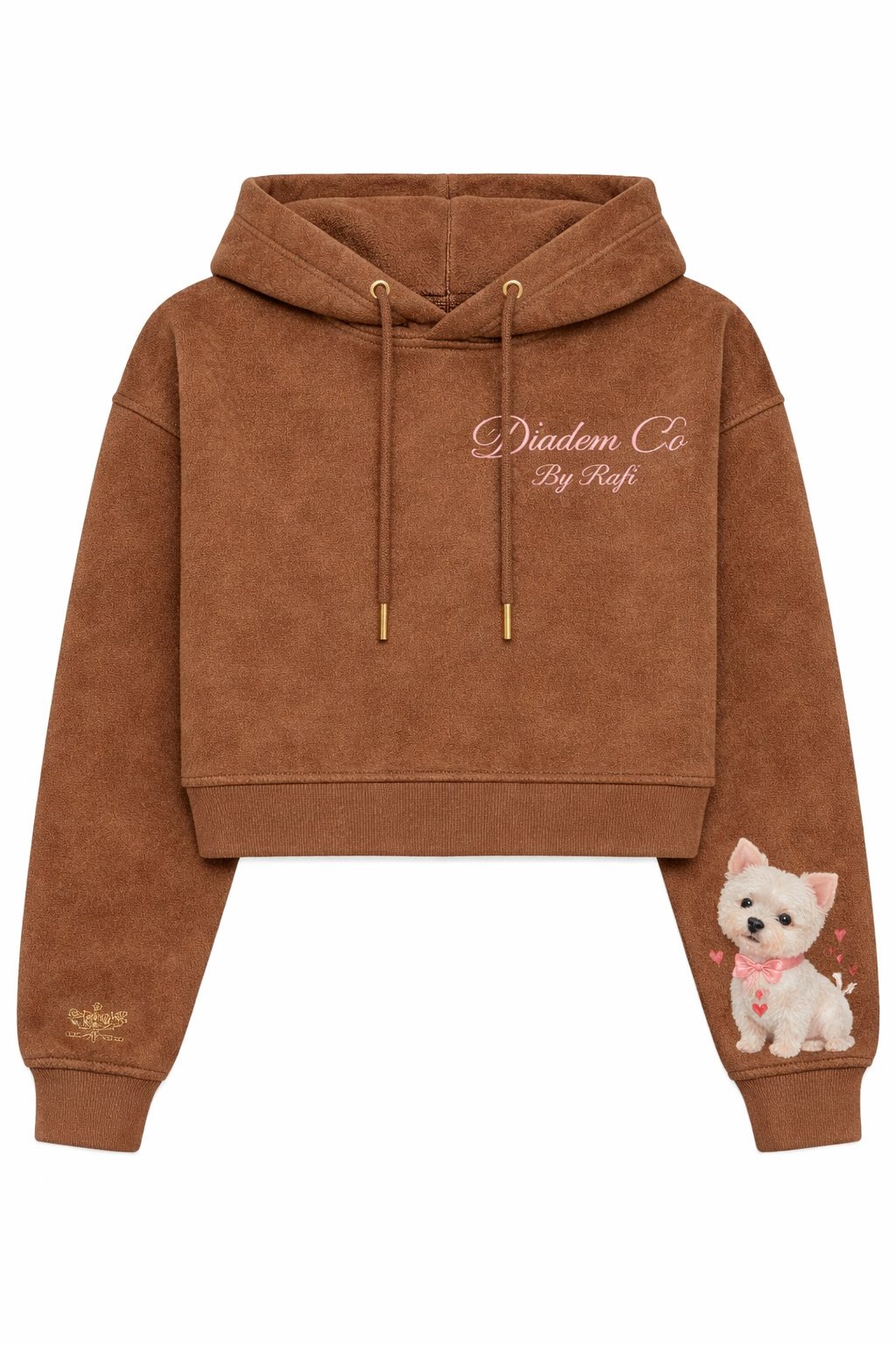 Long sleeve short top Diadem Co By Rafi woman's style hoodies dog lovers edition.drippy.